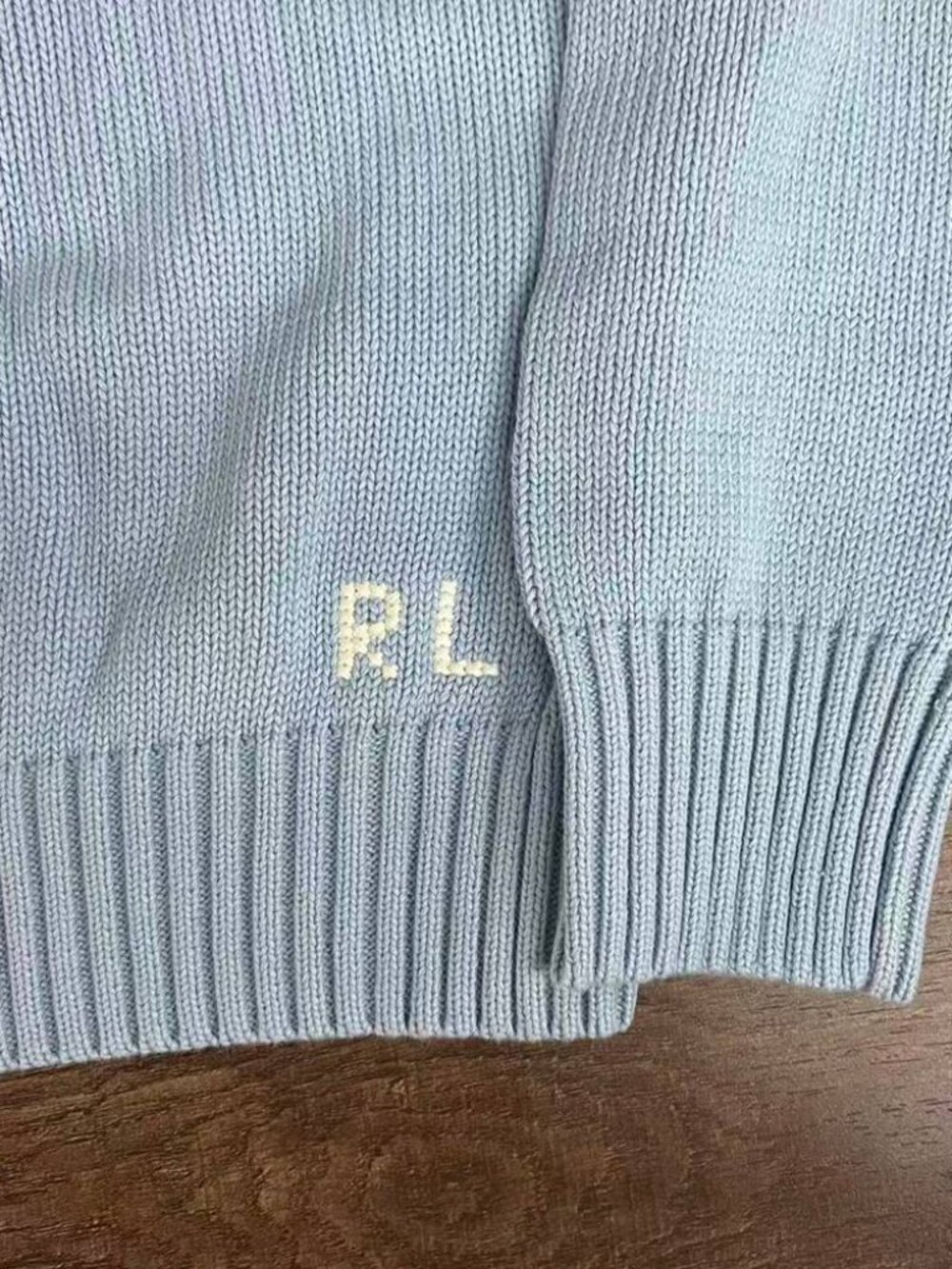 Polo Ralph Lauren Light Blue Polo Bear Crewneck Sweater Size M - Picture 5 of 8